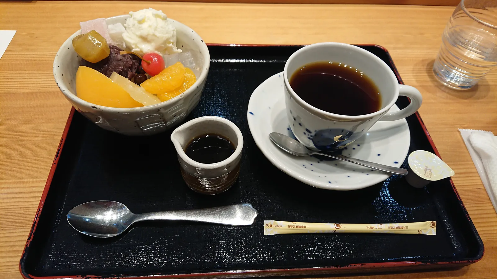 間瀬のあんみつと珈琲
