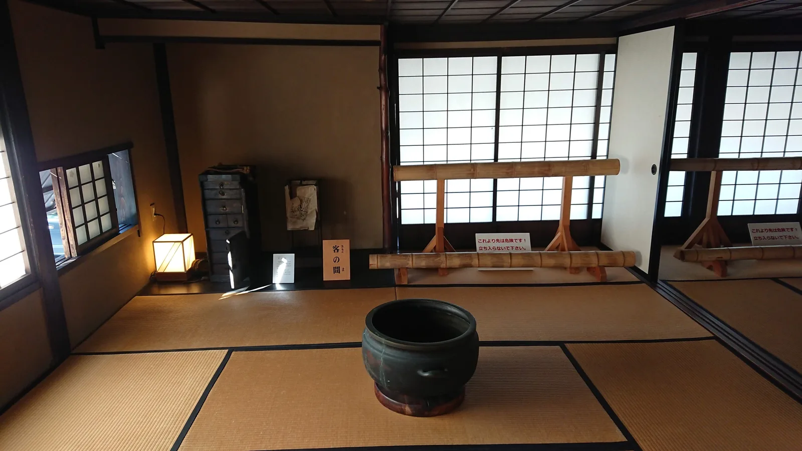 旅籠の客間展示