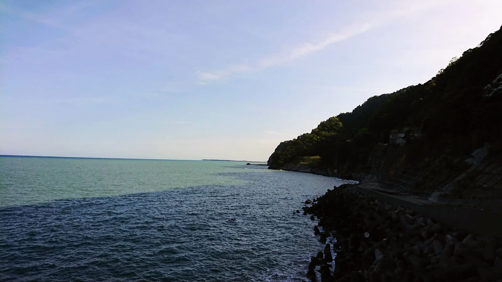 大崩海岸と駿河湾