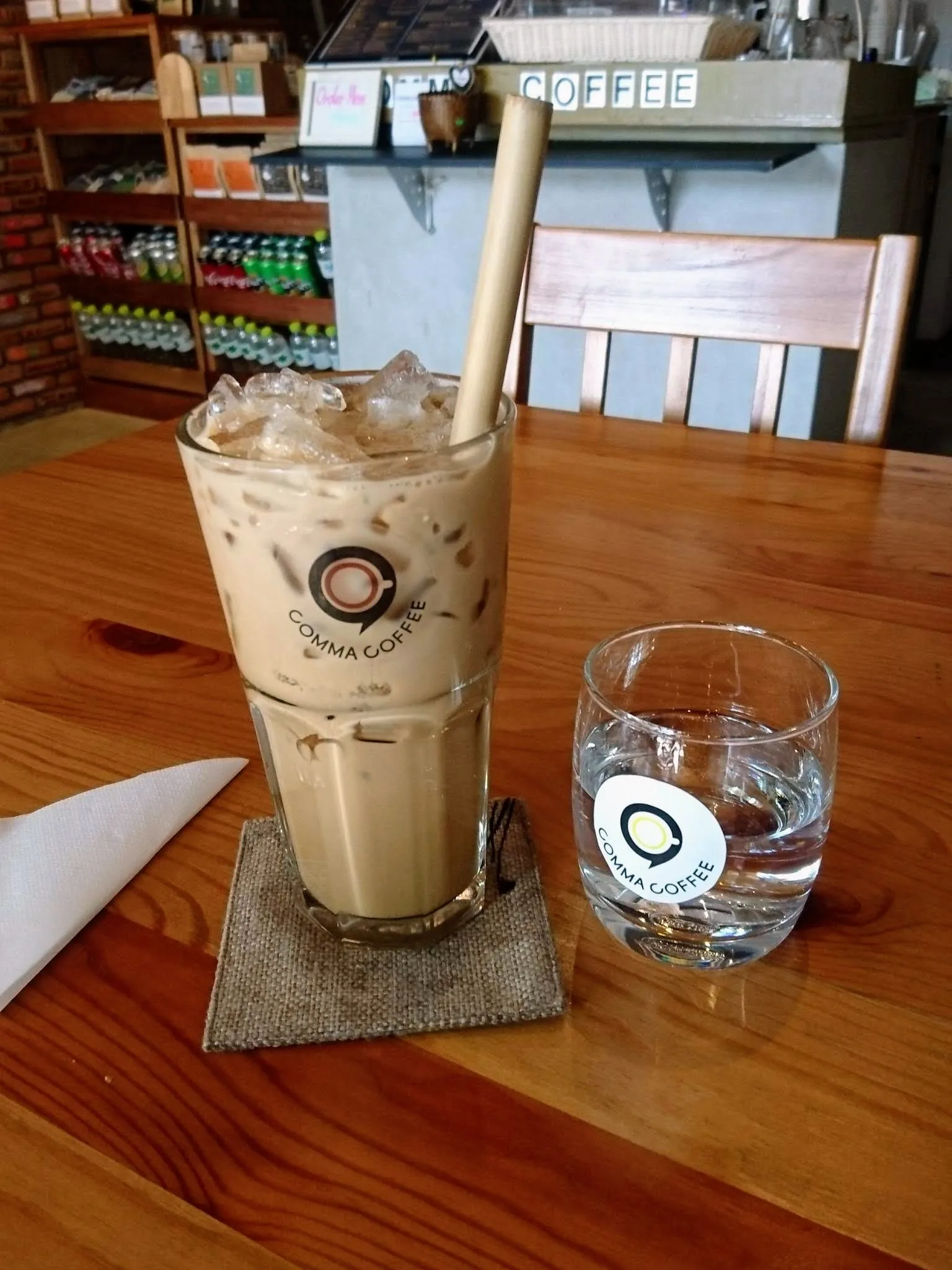 comma caffeのアイスコーヒー